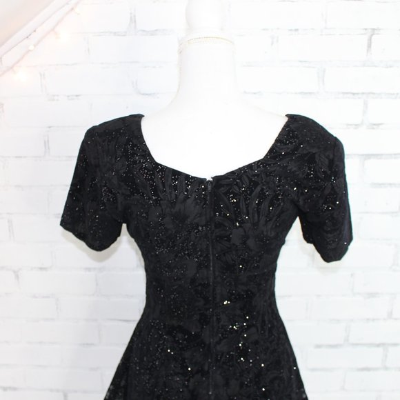 Vintage 80's Black Cocktail Dress - Picture 7 of 8